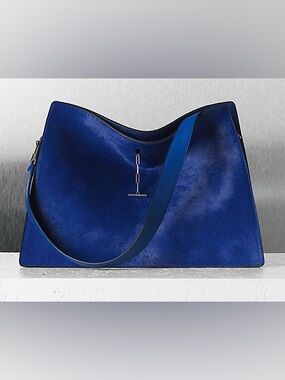 Céline Fall 2012 Blue Ponyhair New Shoulder Bag